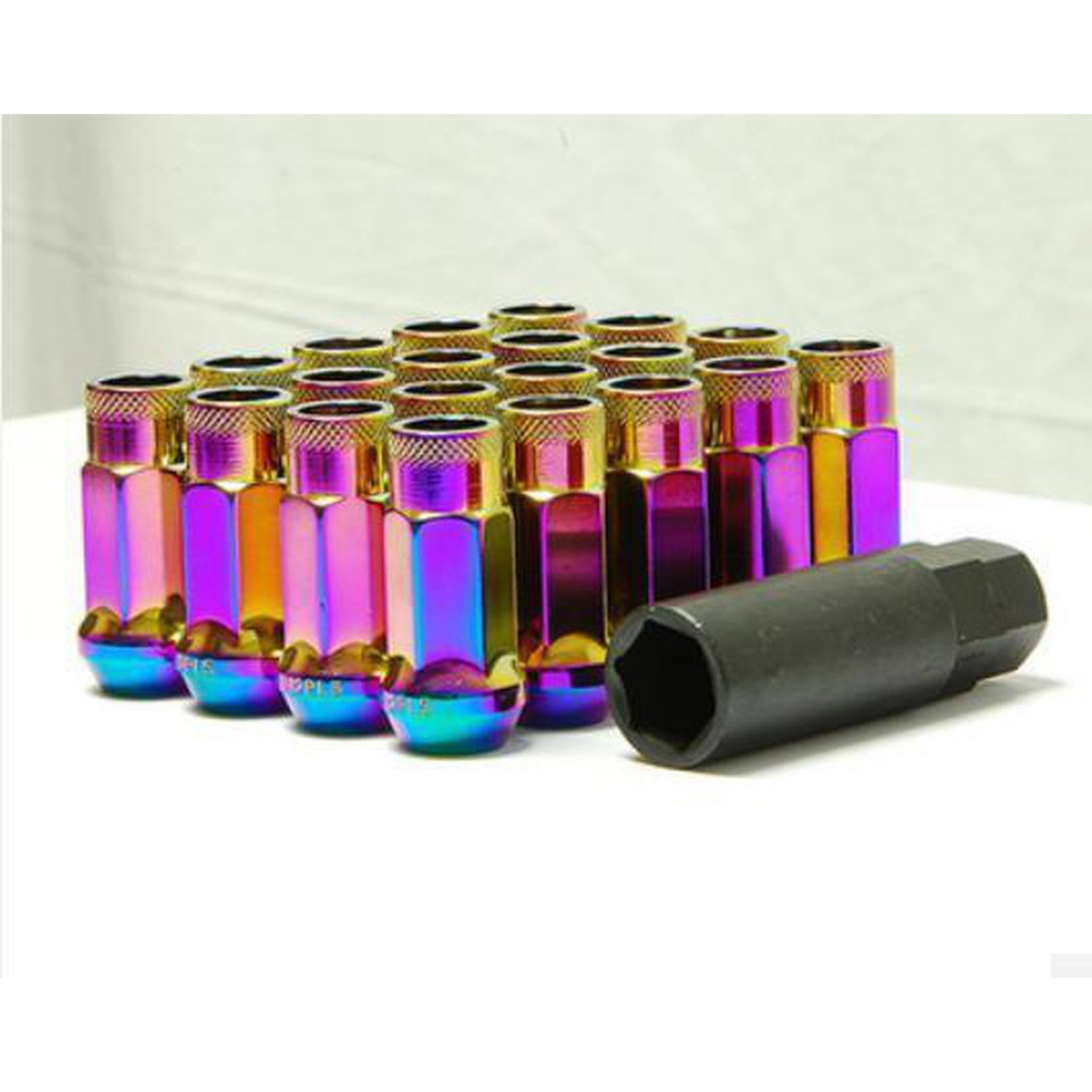 Muteki SR48 Open-Ended Lug Nuts 12x1.50mm Neon Chrome