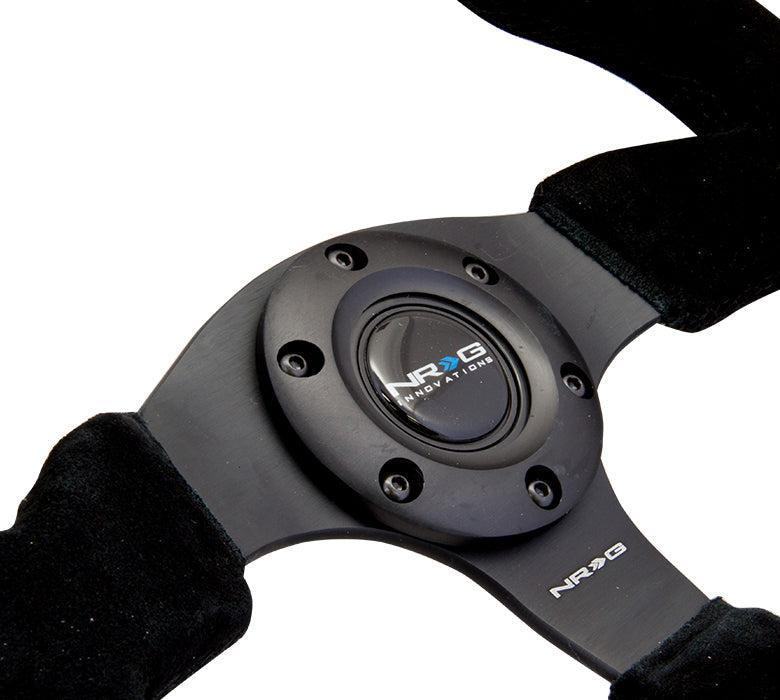 NRG 320mm Race Series Sport Steering Wheel Suede Steering wheel w/ Red Stitch | RST-012S-RS