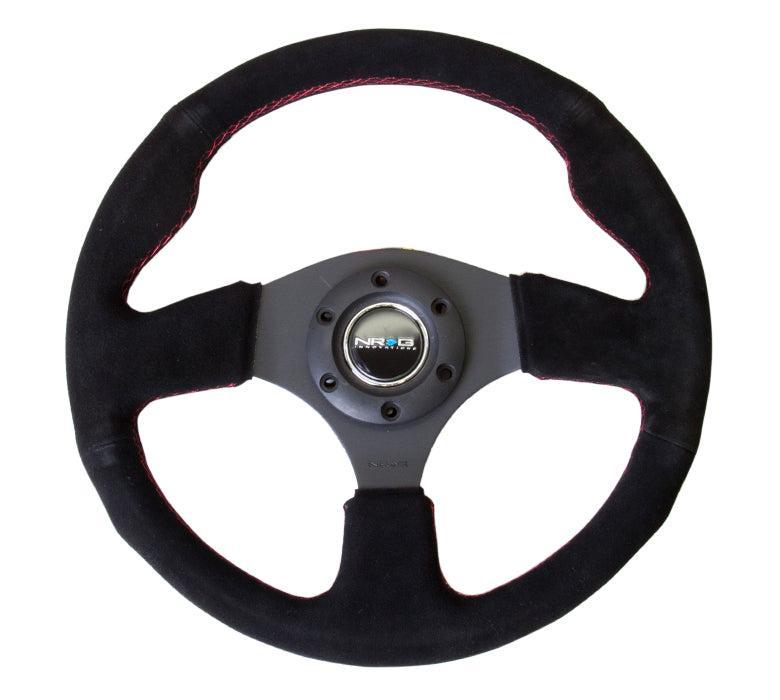 NRG 320mm Race Series Sport Steering Wheel Suede w/ Black Stitch | RST-012S