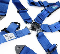 NRG 5PT 3in. Seat Belt Harness / Cam Lock - Blue | SBH-B6PCBL