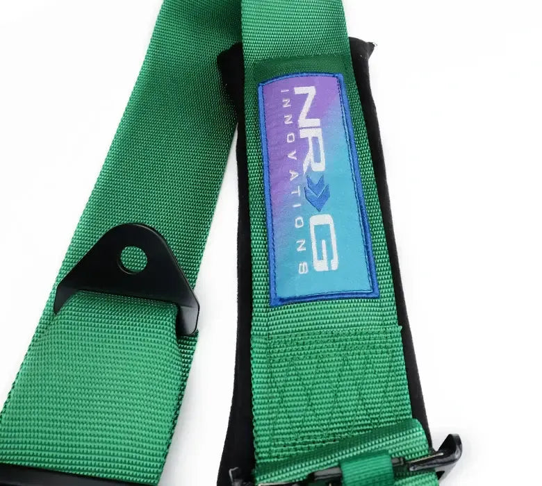 NRG 5PT 3in. Seat Belt Harness / Cam Lock - Green | SBH-B6PCGN