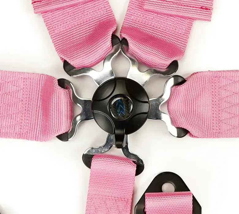 NRG 5PT 3in. Seat Belt Harness / Cam Lock - Pink | SBH-B6PCPK