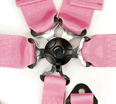 NRG 5PT 3in. Seat Belt Harness / Cam Lock - Pink | SBH-B6PCPK