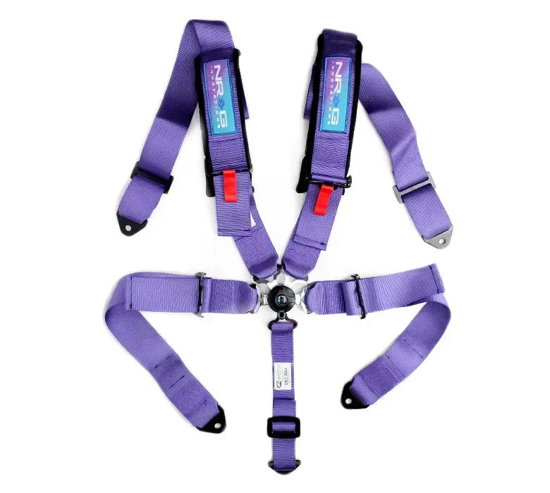 NRG 5PT 3in. Seat Belt Harness / Cam Lock - Purple | SBH-B6PCPP