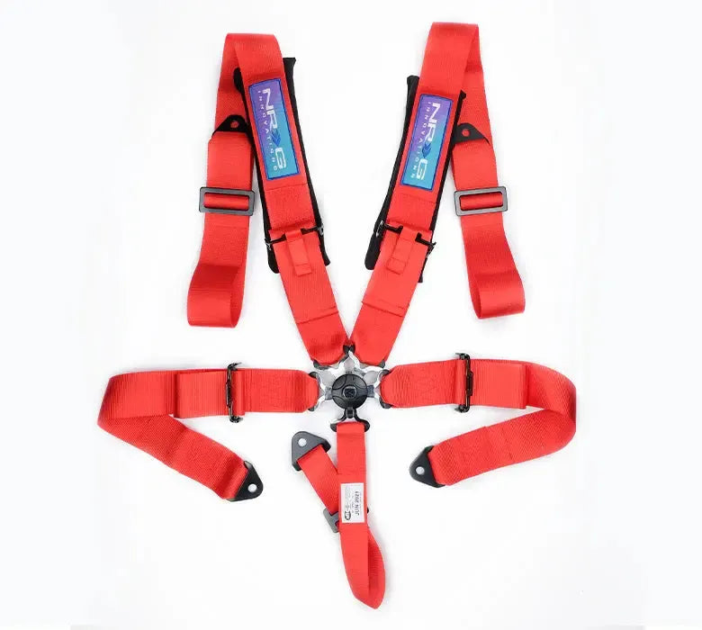 NRG 5PT 3in. Seat Belt Harness / Cam Lock - Red | SBH-B6PCRD