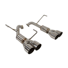 Nameless Axleback Exhaust 4" Mufflers 4" Single Wall Polished Tips Subaru WRX 22-26 | SUAB22WRX-4MU-40SSW
