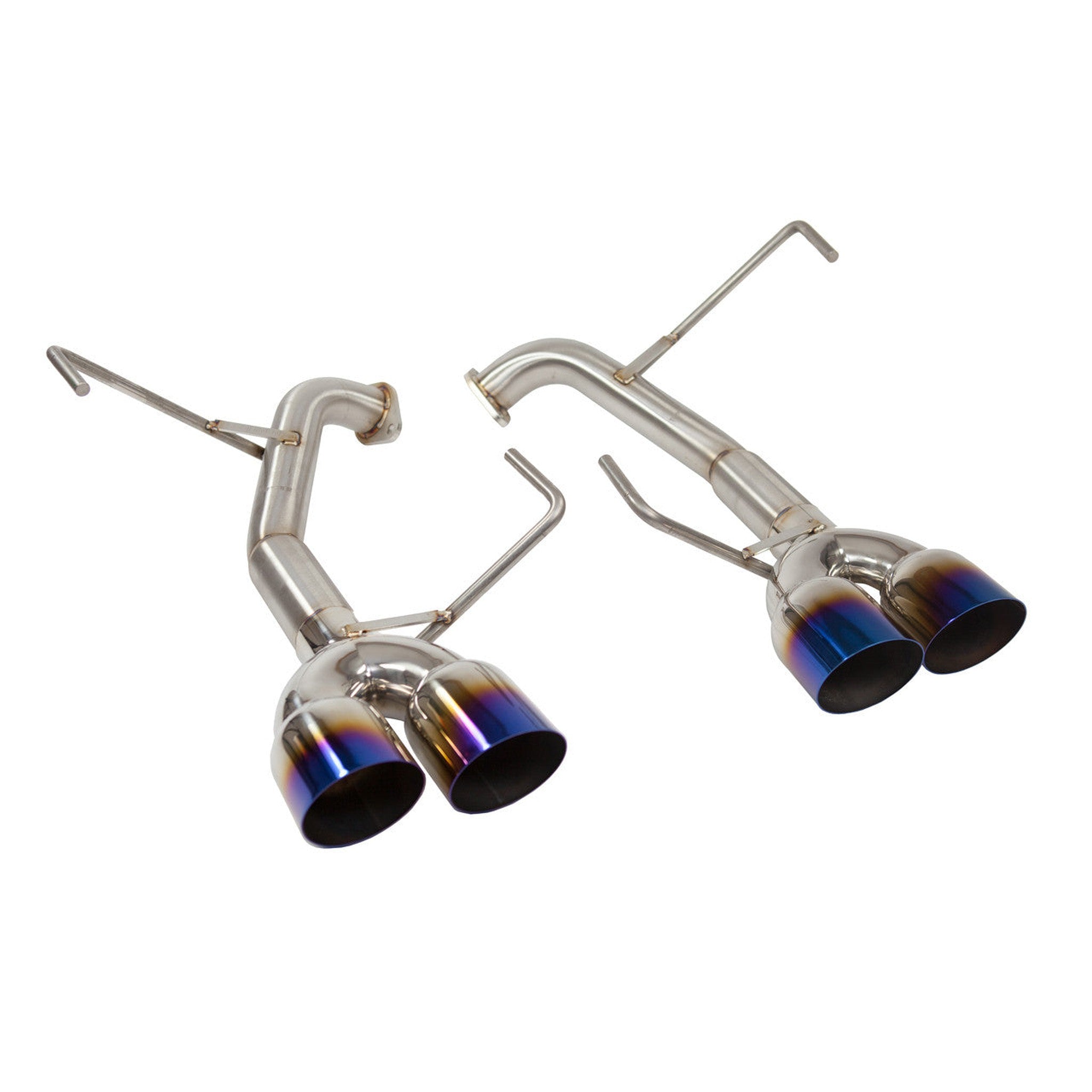 Nameless Axleback Exhaust Muffler Delete Single Wall Neochrome Tips Subaru STI 2019-2021