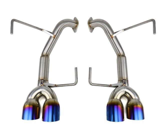 Nameless WRX AxleBack Exhaust Muffler Delete Single Wall Neochrome Tips WRX 2015-2021 / STI 15-18 | RSPD071
