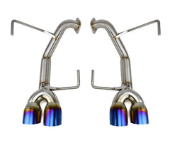 Nameless WRX AxleBack Exhaust Muffler Delete Single Wall Neochrome Tips WRX 2015-2021 / STI 15-18 | RSPD071