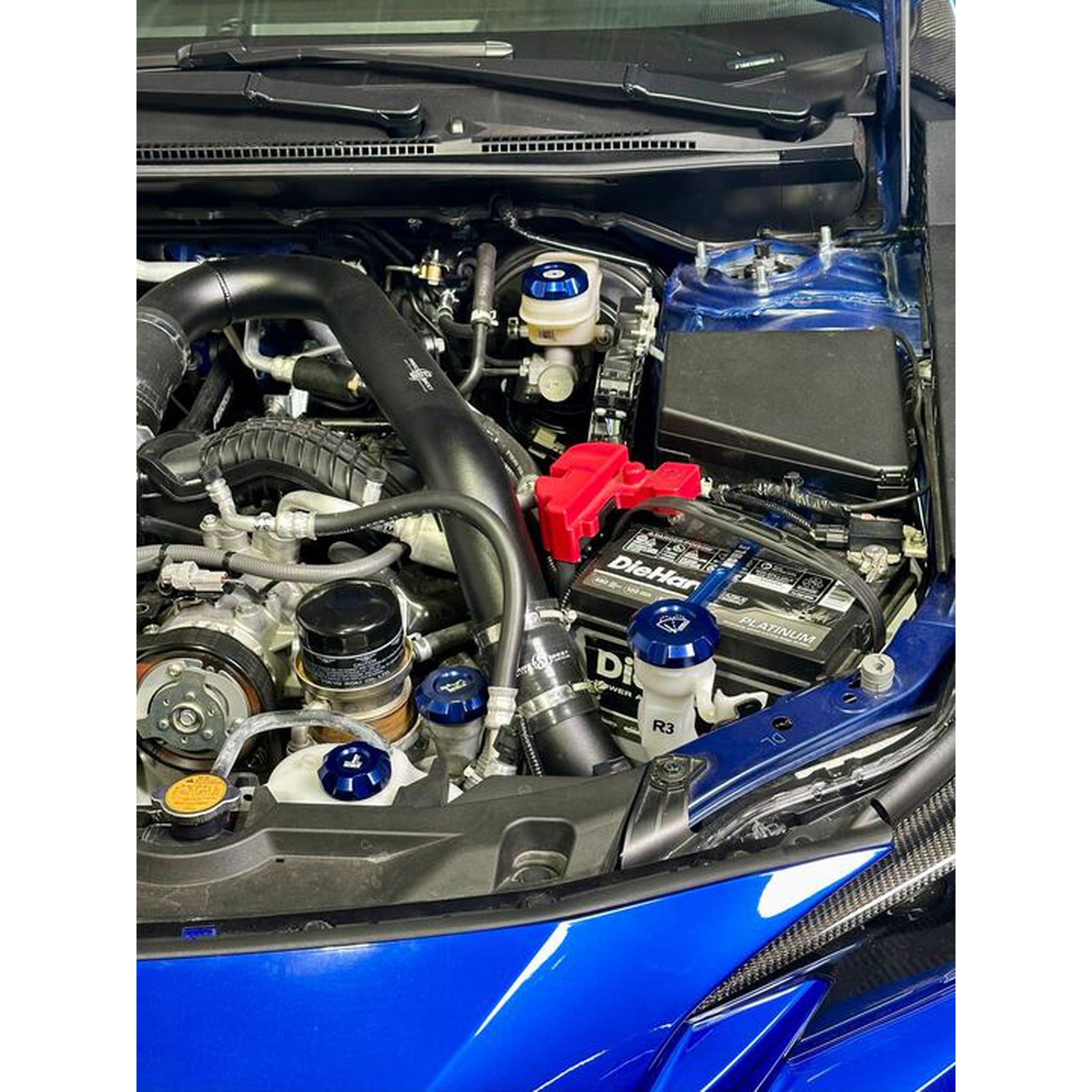 Noble Billet Fluid Reservoir Cap Set (Blue) - 2015-2026 Subaru WRX / STI - 2022-2026 BRZ / GR86