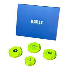 Noble Billet Fluid Reservoir Cap Set (Florescent Yellow) - 2015-2026 Subaru WRX / STI - 2022-2026 BRZ / GR86