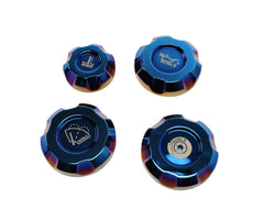Noble Billet Fluid Reservoir Cap Set (Titanium) - 2022-2025 Subaru WRX