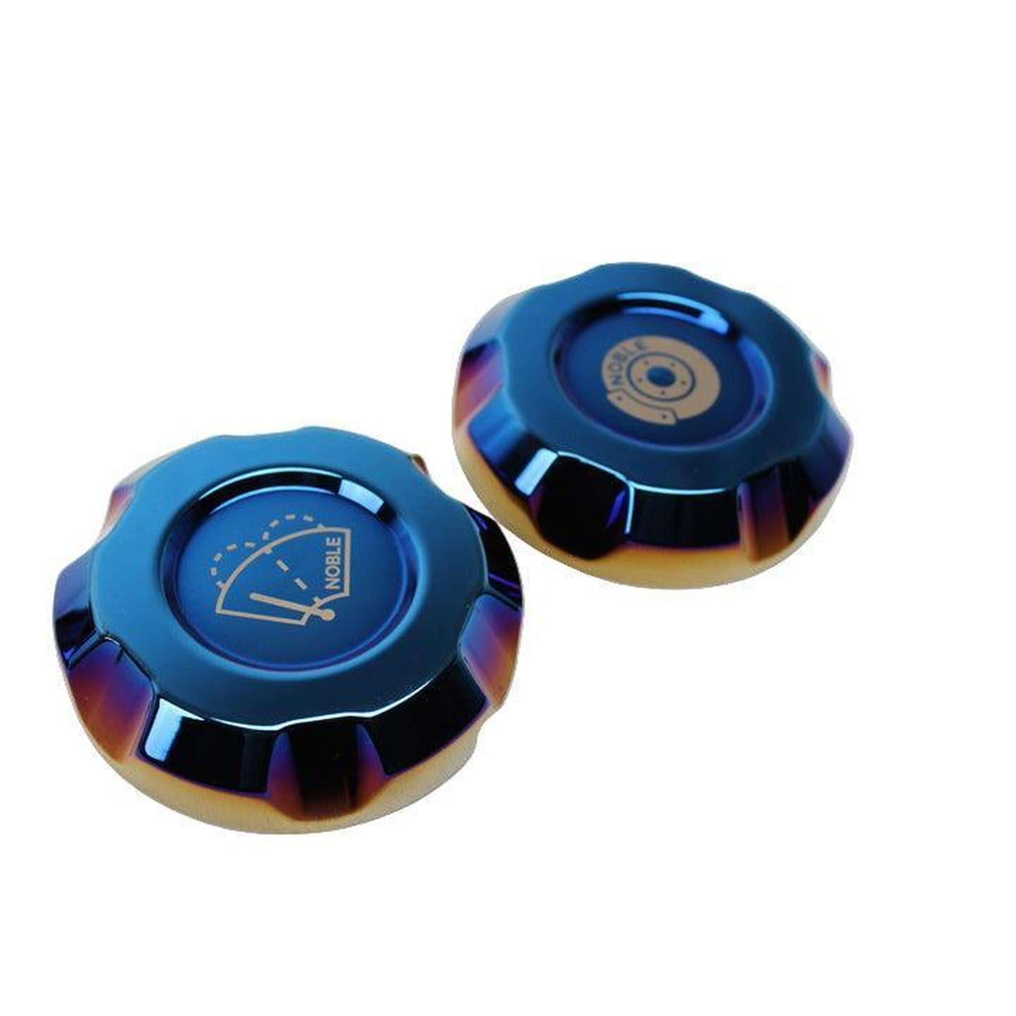 Noble Billet Fluid Reservoir Cap Set (Titanium) - 2022-2026 Subaru WRX