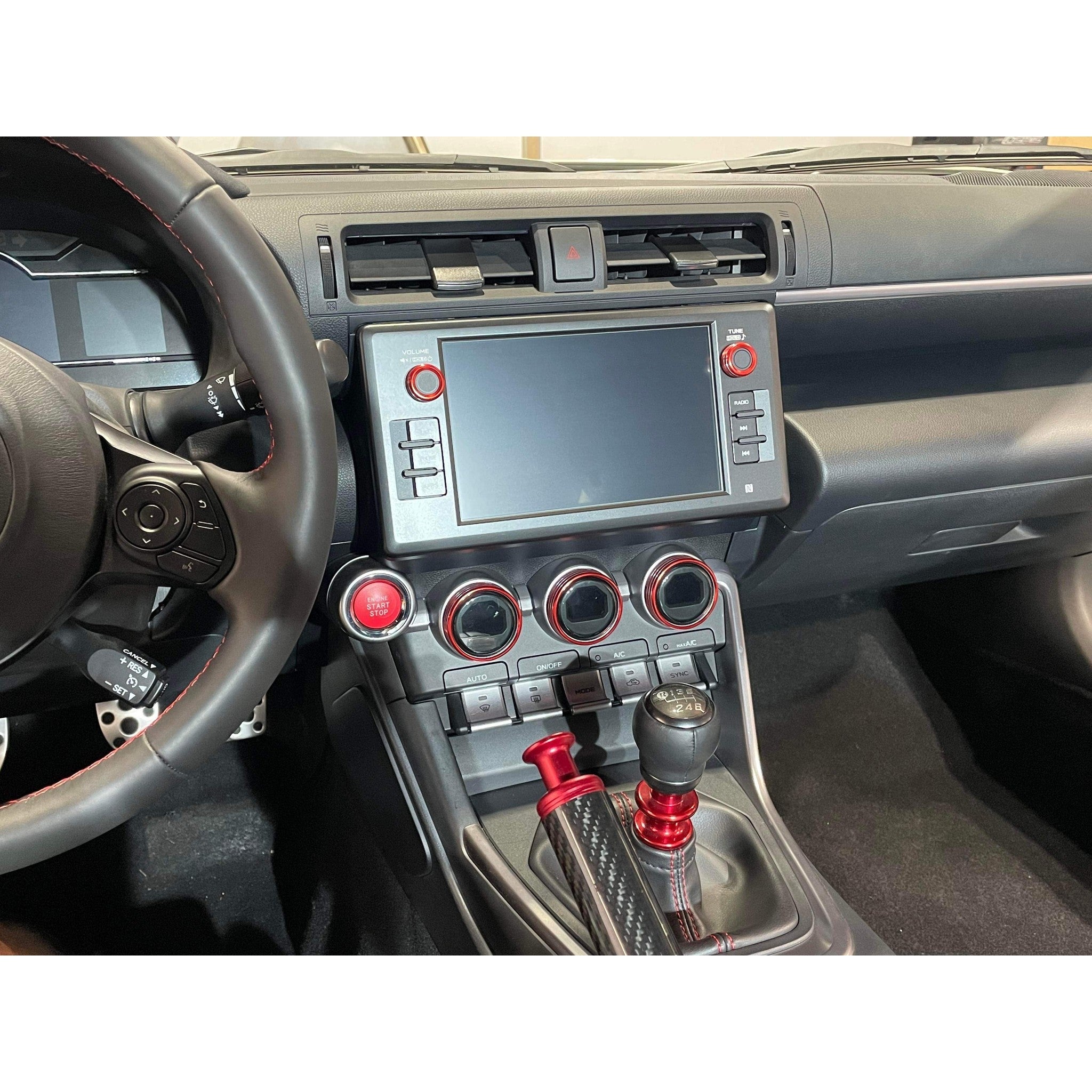 Noble CNC Radio / Stereo Knobs Subaru BRZ / Toyota GR86 2022-2026