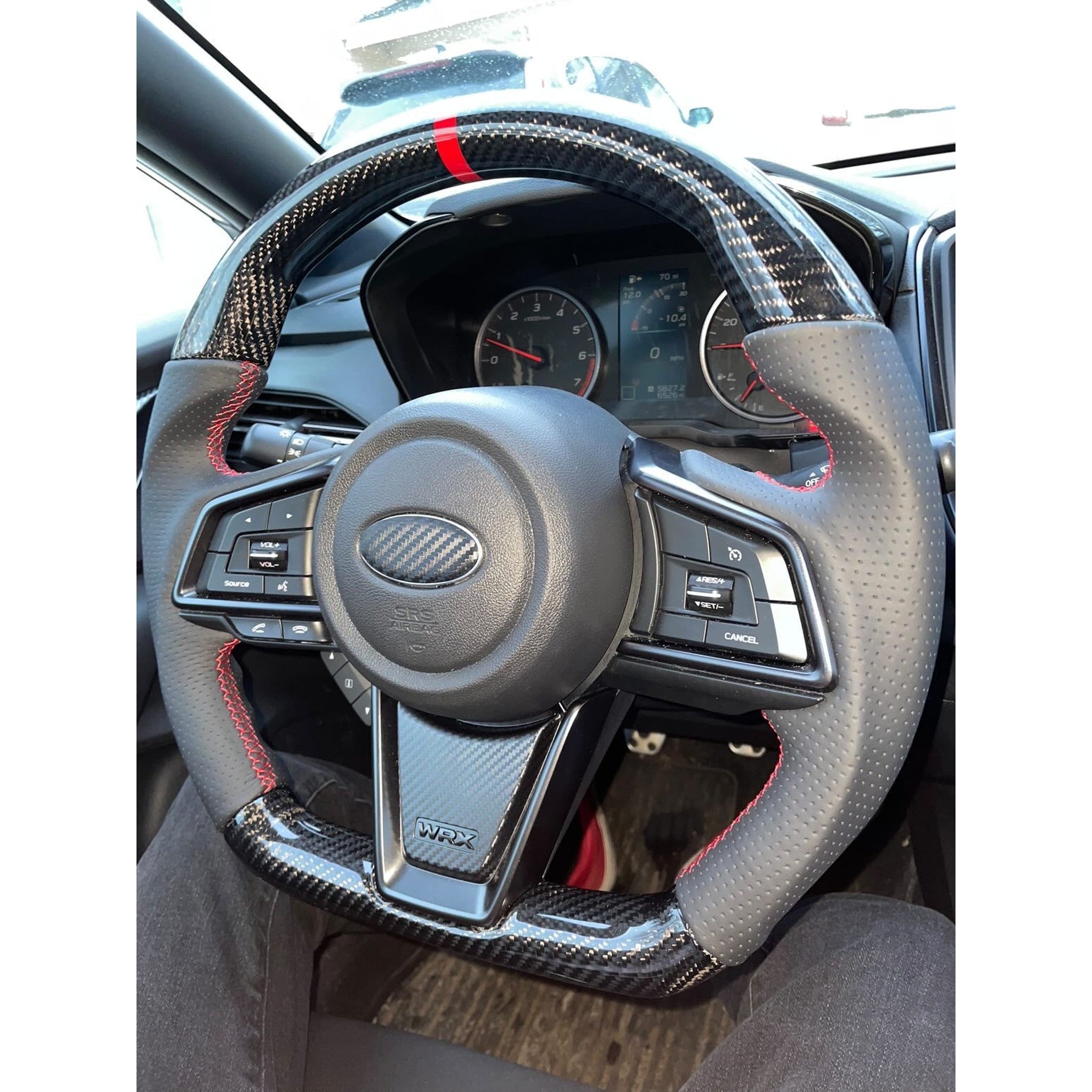 Noble Carbon 1L Racer Steering Wheel (Carbon Fiber / Leather) Subaru WRX 2022-2026