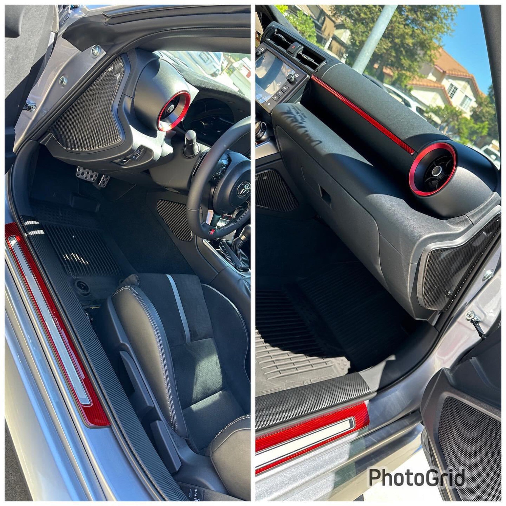 Noble Carbon Fiber Door Jamb Trim Panel Overlays 2022-2026 Subaru BRZ / Toyota GR86