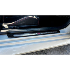 [OPEN BOX] Noble Carbon Fiber Door Sill Overlays 2022-2026 Subaru BRZ / Toyota GR86 - Black - Black