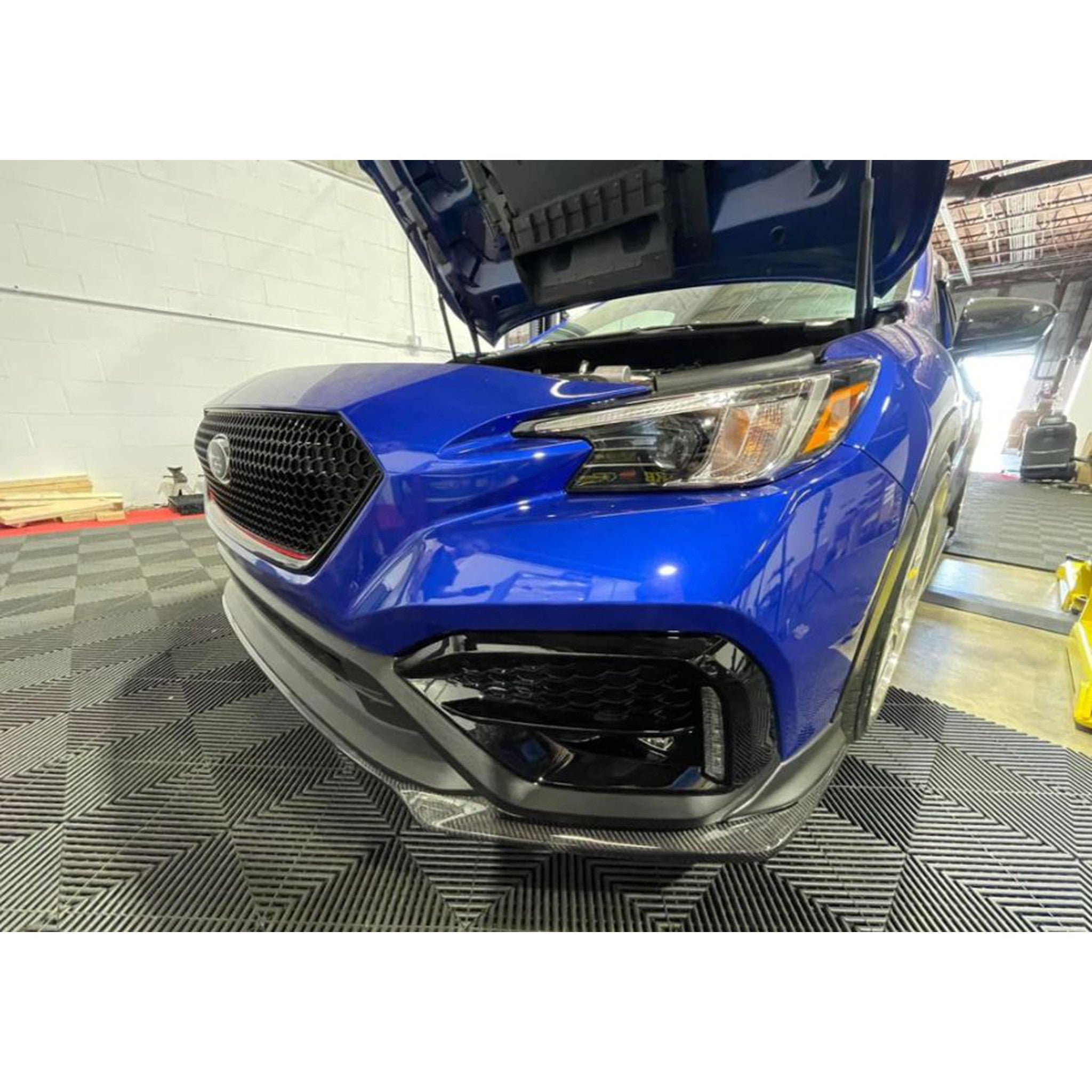 Noble Carbon Fiber STI Style 3-Piece Front Lip Spoiler Subaru WRX 2022-2026