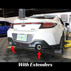 Noble Exhaust Tip Extenders for Factory Tips Subaru BRZ / GR86 2022-2025