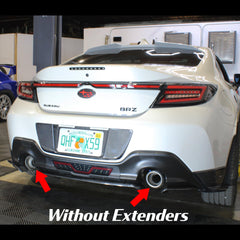 Noble Exhaust Tip Extenders for Factory Tips Subaru BRZ / GR86 2022-2025