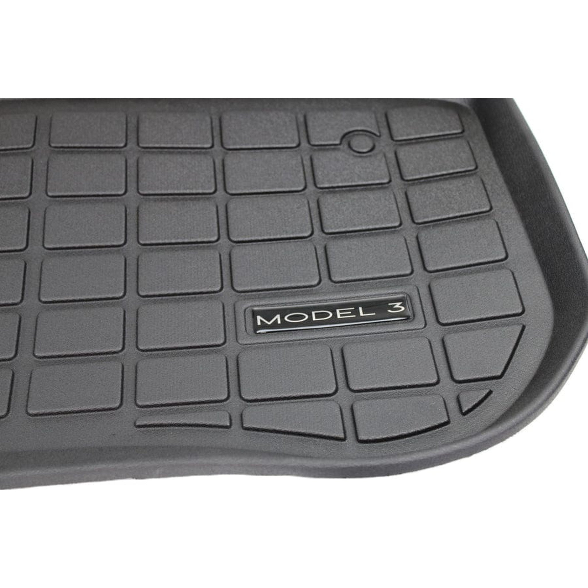 Noble Frunk Mat - Black Rubber Front Trunk Liner Heavy Duty Cargo Mat - Tesla Model 3 - 2021-2023