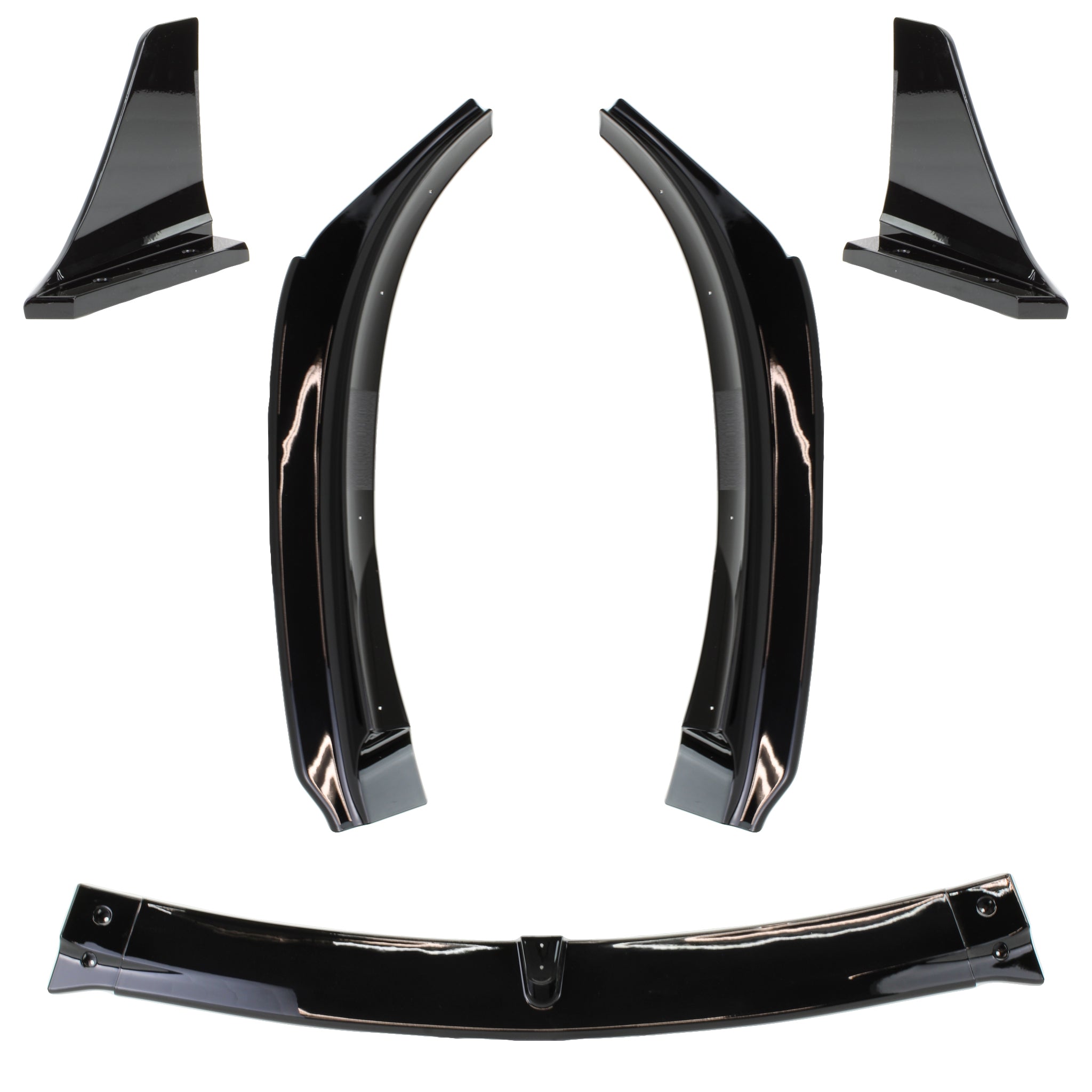 Noble Gloss Black Stage 1 Front Bumper Lip (2 piece) Tesla Model 3 2017-2023