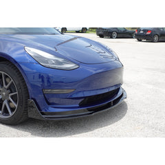 Noble Gloss Black Stage 1 Front Bumper Lip (2 piece) Tesla Model 3 2017-2023