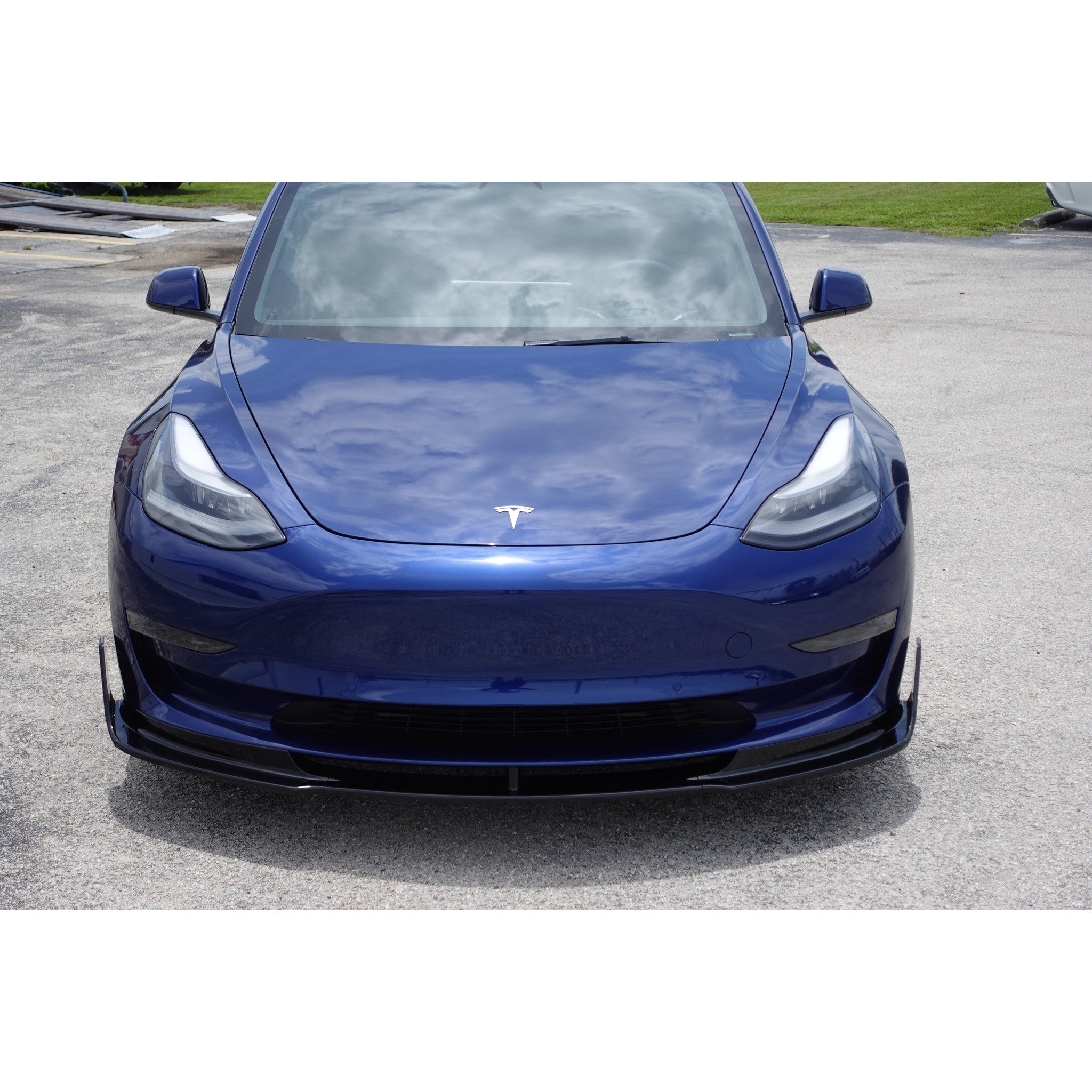 Noble Gloss Black Stage 1 Front Bumper Lip (2 piece) Tesla Model 3 2017-2023