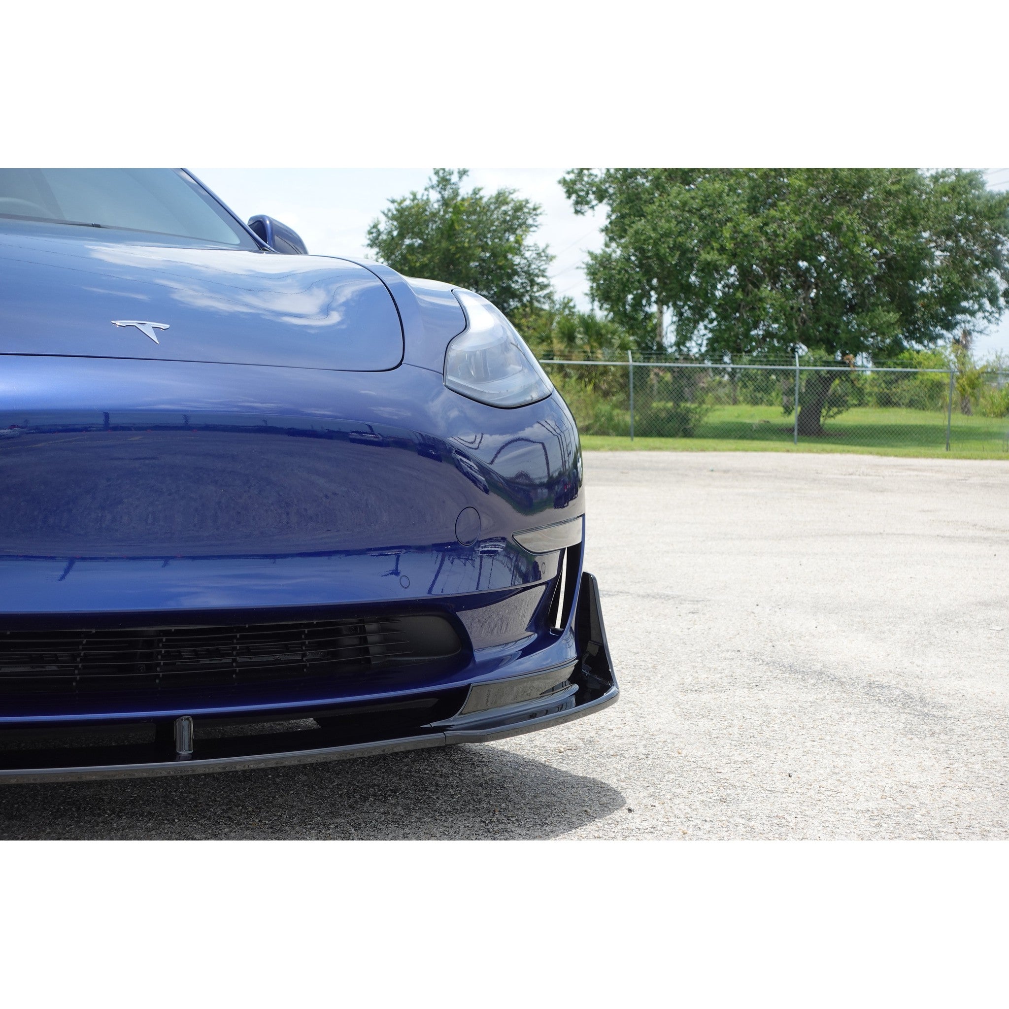 Noble Gloss Black Stage 1 Front Bumper Lip (2 piece) Tesla Model 3 2017-2023