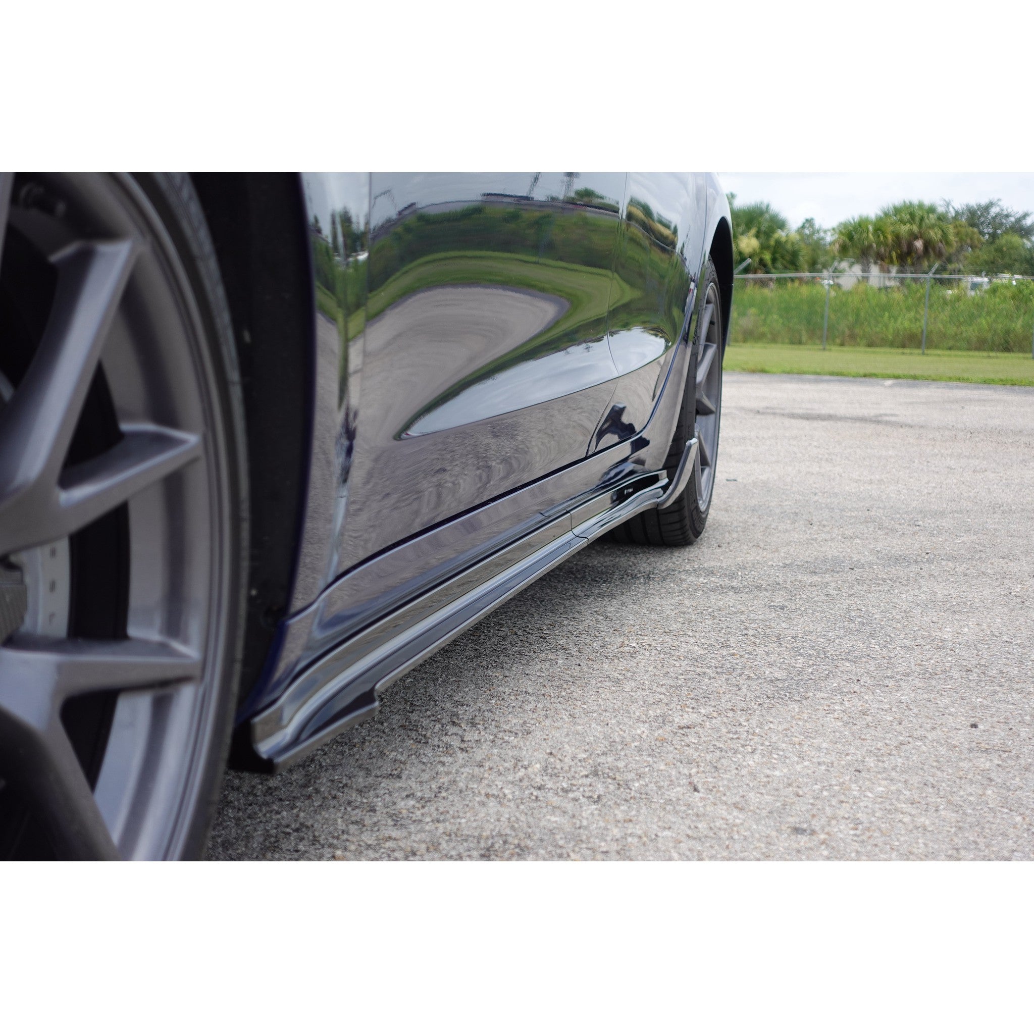 Noble Gloss Black Stage 1 Side Skirts Tesla Model 3 2017-2023