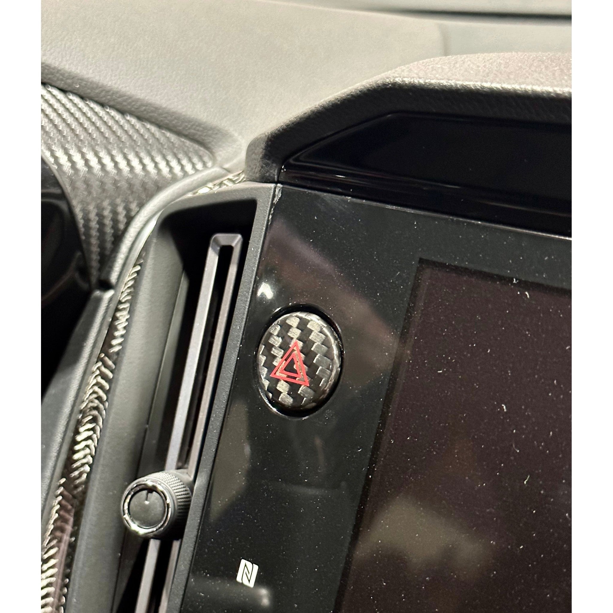 Noble Gloss Carbon Fiber Hazard Button Overlay Subaru WRX 2022-2026