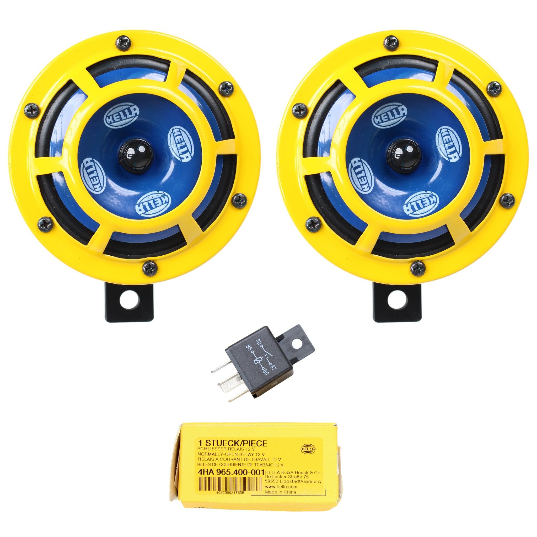 Noble Hella Easy Hella Sharp Tone Horn Kit with Bracket and Wiring Harness Yellow 415/350HZ Subaru WRX 2022-2026