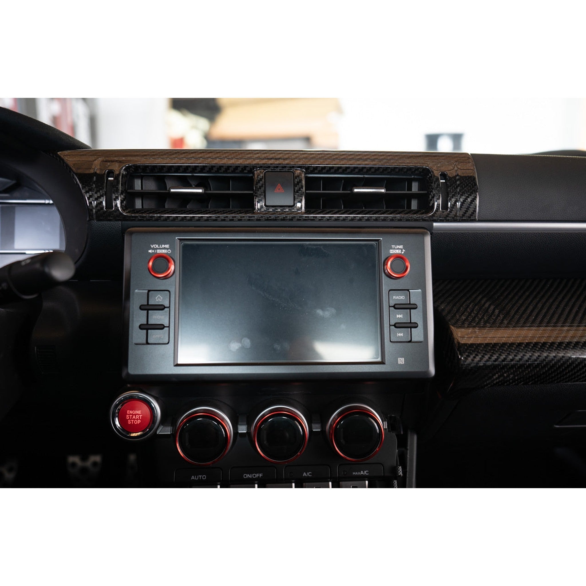 Noble LX Dry Carbon Fiber Center AC Trim Cover Subaru BRZ / GR86 2022-2026