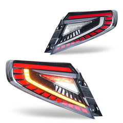 Noble Lux Series LED Tail Lights (Red Bar, Clear Lens) - 2022-2026 Subaru WRX