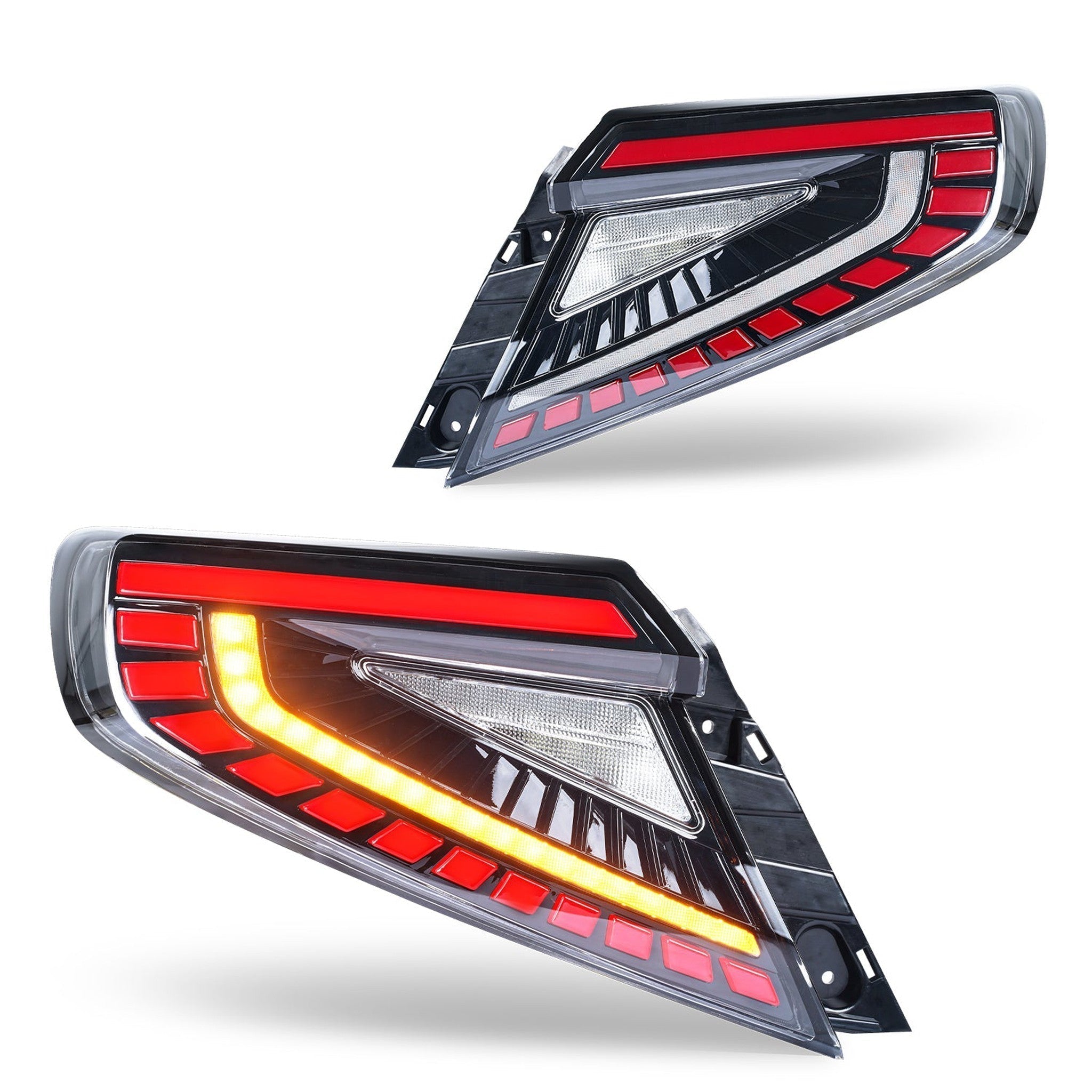 Noble Lux Series LED Tail Lights (Red Bar, Clear Lens) - 2022-2026 Subaru WRX