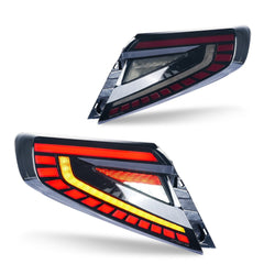 Noble Lux Series LED Tail Lights (Red Bar, Smoke Lens) - 2022-2025 Subaru WRX