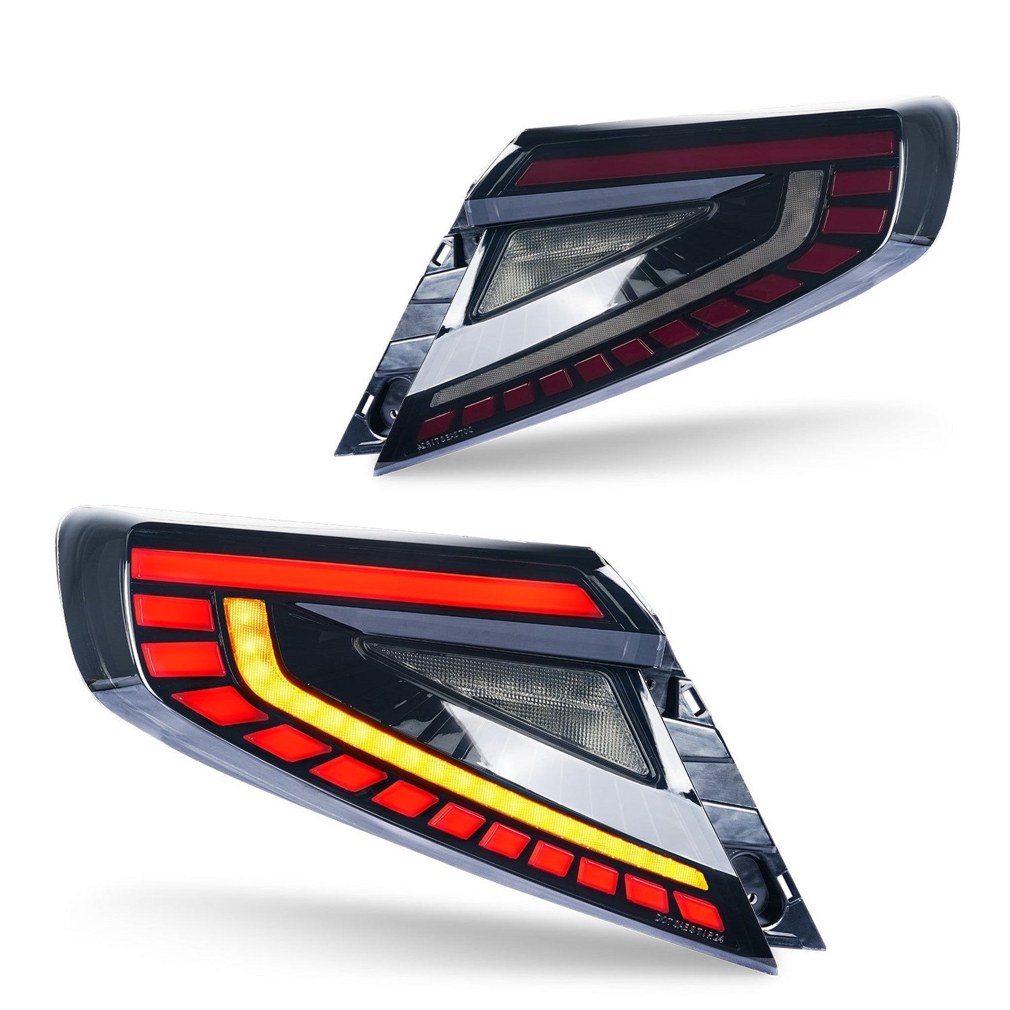 Noble Lux Series LED Tail Lights (Red Bar, Smoke Lens) - 2022-2026 Subaru WRX