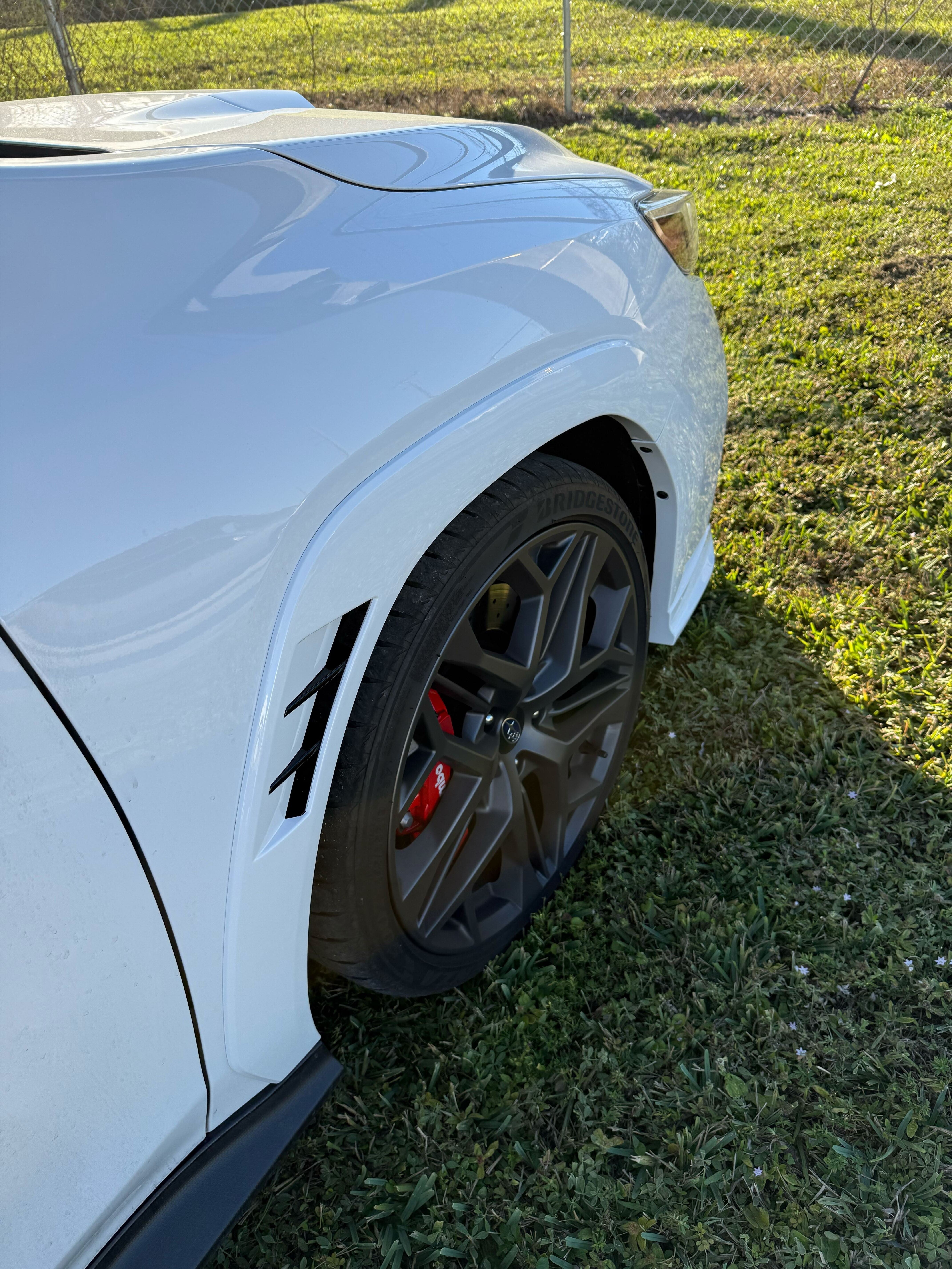 Noble RD2 Paint Matched Fender Flares (Crystal Black Silica - D4S) - 2022-2026 WRX