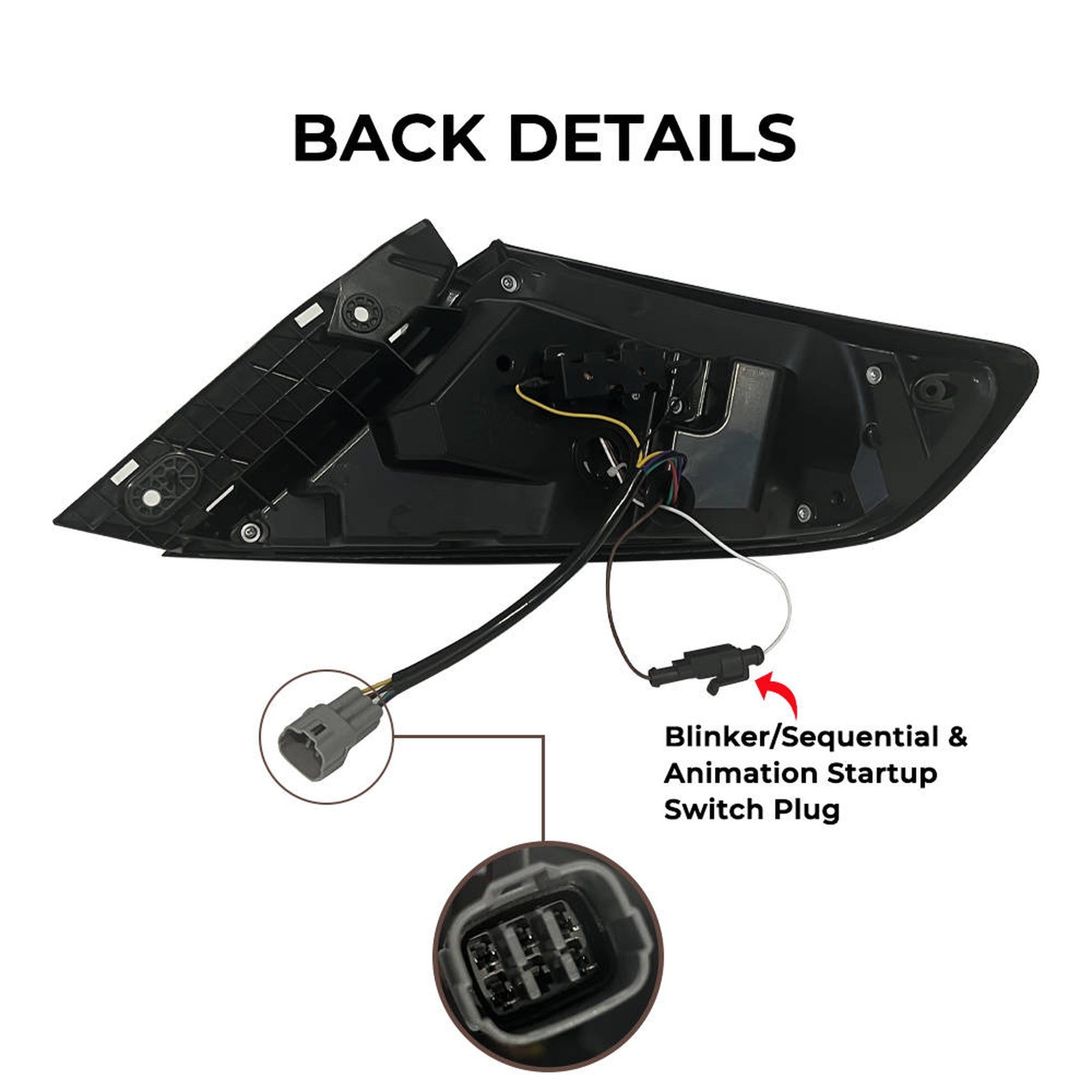 Noble S4 Style Tail Lights (Smoked Lens, White Bar) - 2022-2026 WRX