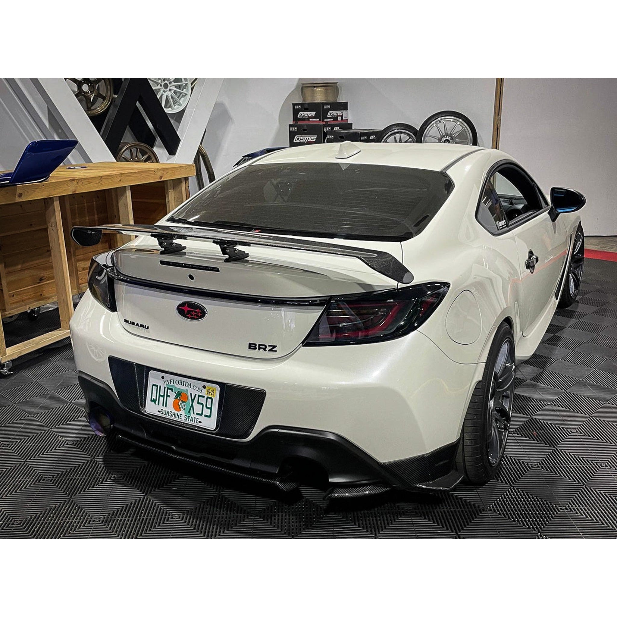 Noble STI Style Rear Bumper Spoilers Carbon Fiber Subaru BRZ / Toyota GR86 2022-2026 | 22BRZ.ST.RS.CF
