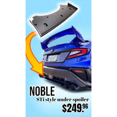 Noble STI Style Rear Under Spoiler Gloss Black Subaru WRX 2022-2026