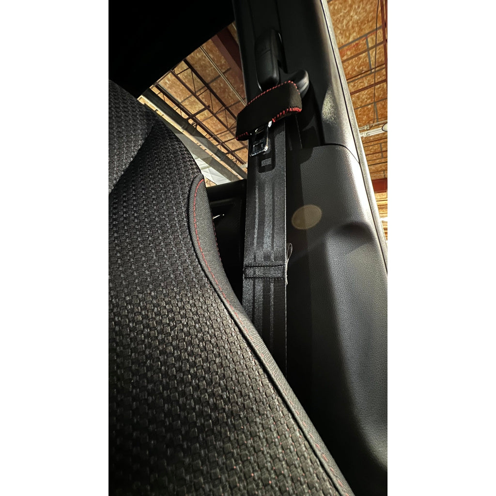 Noble Suede Seat Belt Buckle Covers Black Subaru WRX 2022-2023