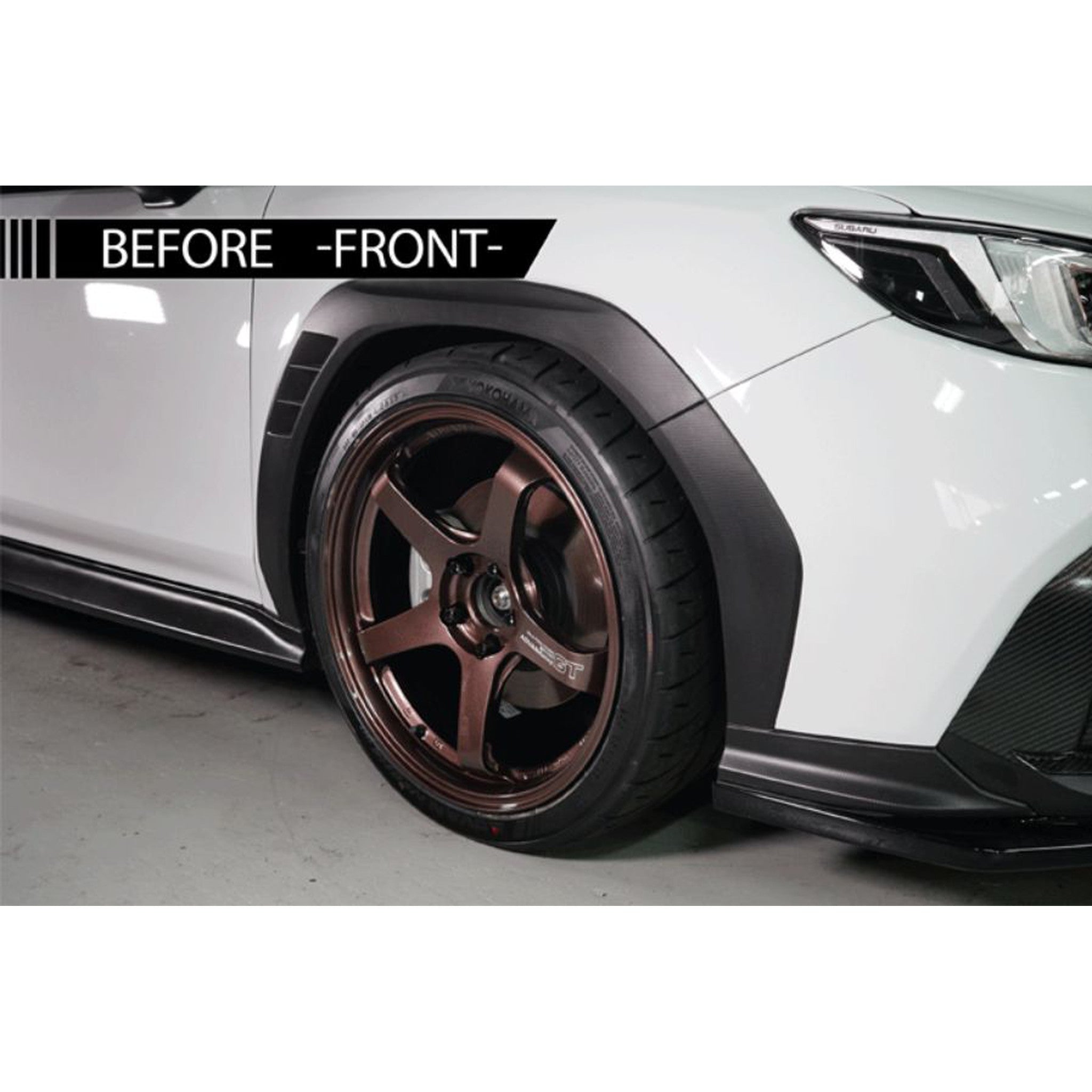 Noble Type Alpha Dry Carbon Fiber Wide Fender Cover Kit Subaru WRX 2022-2026 Axis made