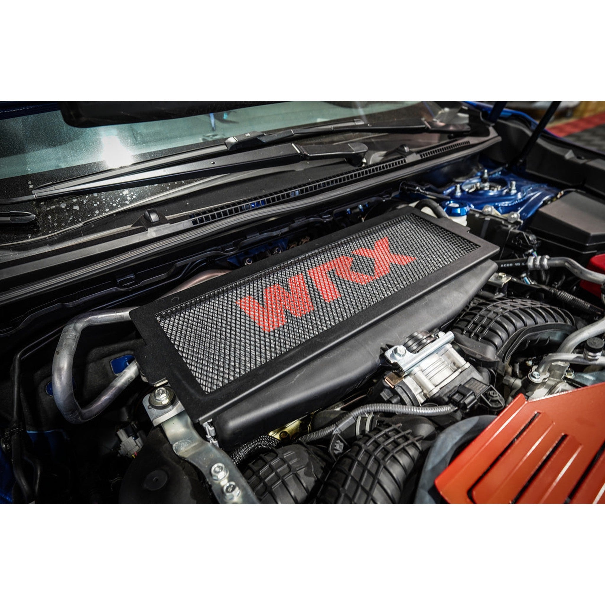 Clearance/OPEN BOX Noble VB Black Top Mount OE Intercooler Guard with Red WRX Subaru WRX 2022-2025