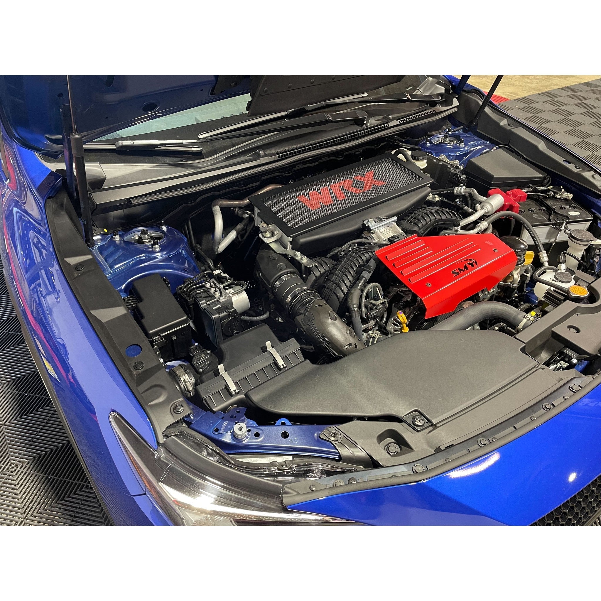 Clearance/OPEN BOX Noble VB Black Top Mount OE Intercooler Guard with Red WRX Subaru WRX 2022-2025