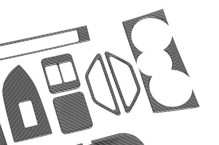 OLM Carbon Fiber Interior Dress Up Kit (12pc) Premium RHD 13-16 Scion FR-S / 13-20 Subaru BRZ / 17-20 Toyota 86 | A.70184.1