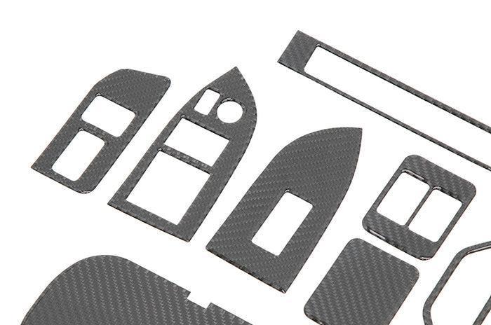 OLM Carbon Fiber Interior Dress Up Kit (12pc) Premium RHD 13-16 Scion FR-S / 13-20 Subaru BRZ / 17-20 Toyota 86 | A.70184.1