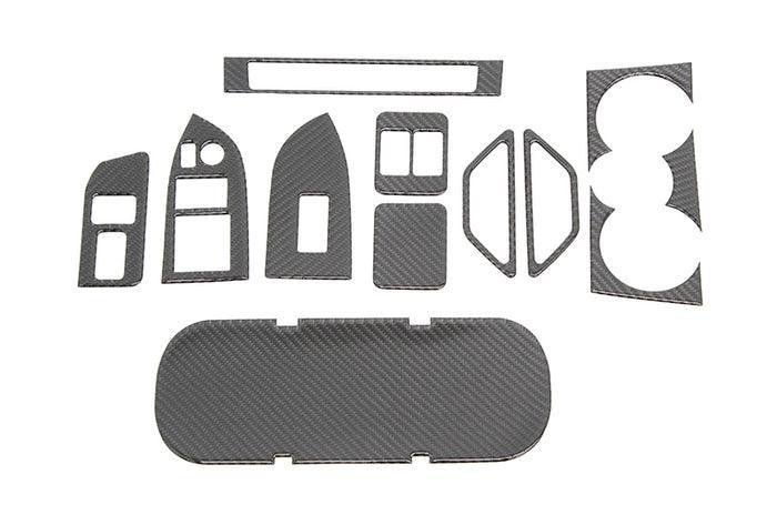 OLM Carbon Fiber Interior Dress Up Kit (12pc) Premium RHD 13-16 Scion FR-S / 13-20 Subaru BRZ / 17-20 Toyota 86 | A.70184.1