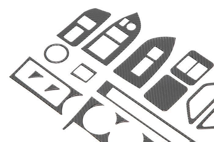 OLM Carbon Fiber Interior Dress Up Kit (17pc w Passenger Door Lock) Limited RHD 13-16 Scion FR-S / 13-20 Subaru BRZ / 17-20 Toyota 86 | A.70184.3