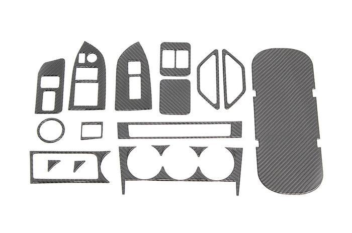OLM Carbon Fiber Interior Dress Up Kit (17pc w Passenger Door Lock) Limited RHD 13-16 Scion FR-S / 13-20 Subaru BRZ / 17-20 Toyota 86 | A.70184.3